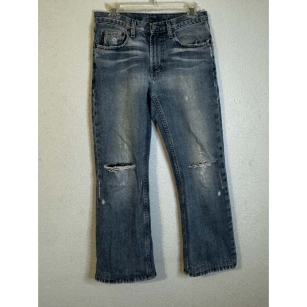 Armani Exchange Womens A|X Distressed Ripped Denim Jeans Blue‎ Comfort USA Made